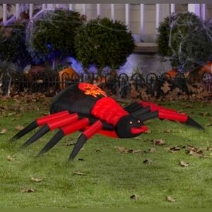 New Halloween Haunted Living 8 ft Pre-Lit Spider Inflatable indoor outdoor decor